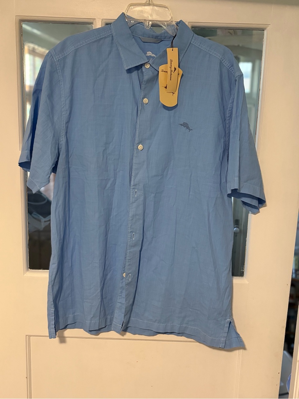 Tommy Bahama Light Blue Short-Sleeve Button-Down Shirt